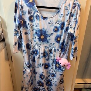 Floral Blue Everyday Dress.